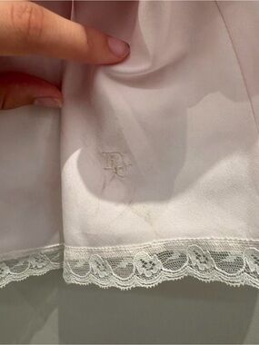 🎀🦢Vintage 80s Christian Dior Pale Pink Lace Camisole🩰